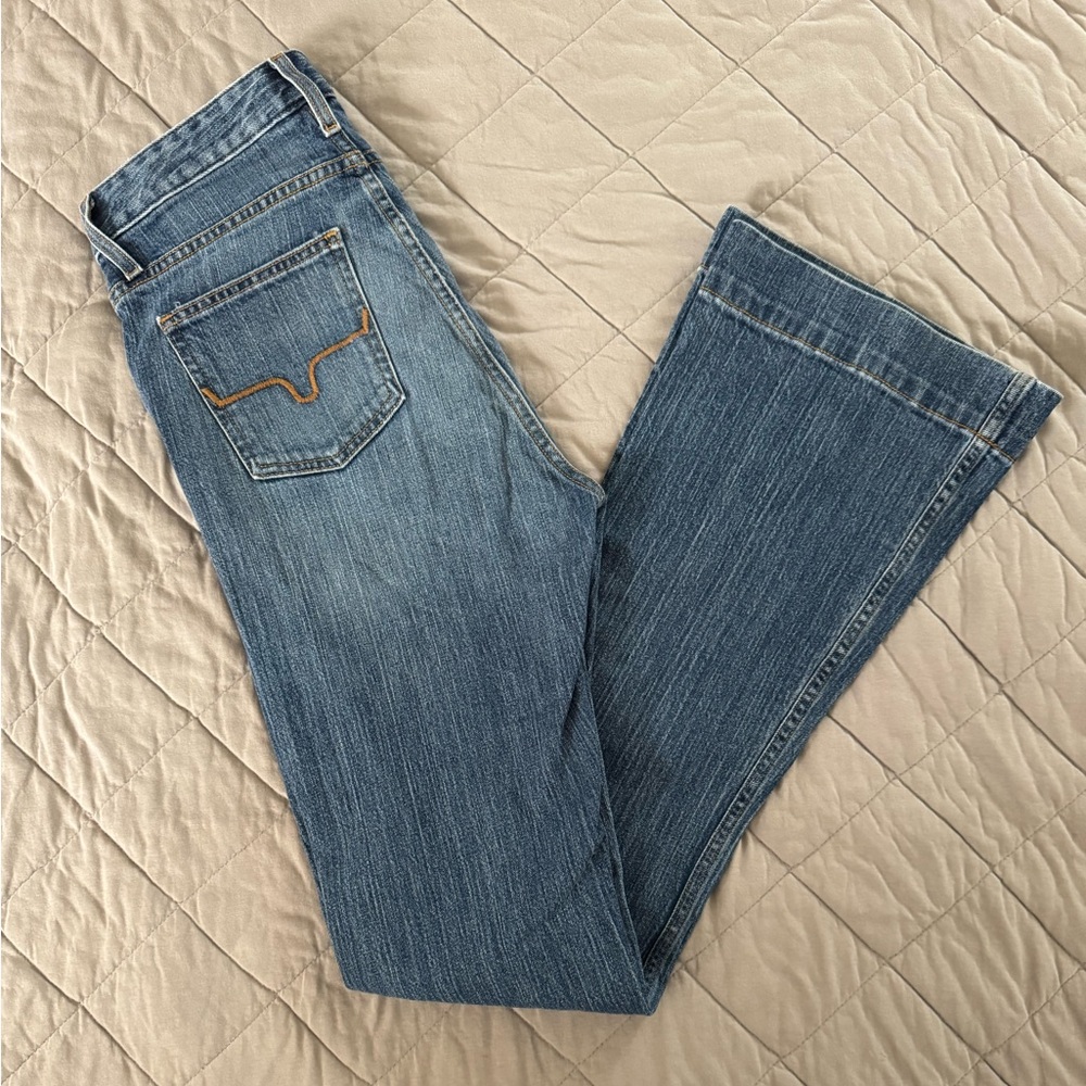Kimes Ranch Women's Wide-Leg Jeans in Blue Denim